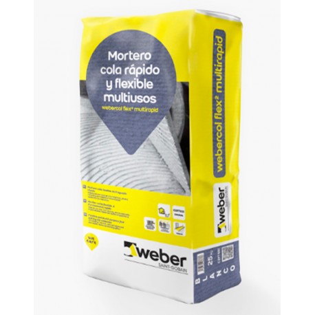 WEBERCOL FLEX2 MULTIRAPID - Mortero cola flexible de fraguado rápido -  Tienda Prolisur